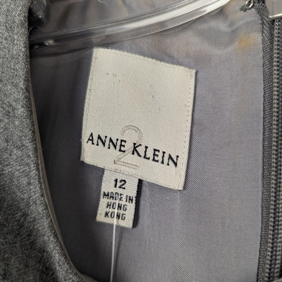 Anne Klein Classic Herringbone Sheath Dress Size 10 Grey 100% Wool (Fits like 6) - Picture 12 of 12